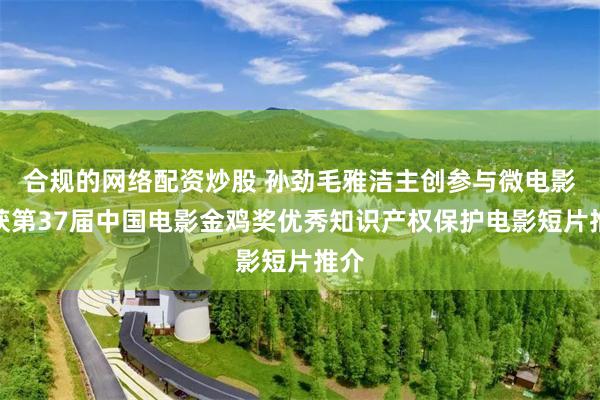 合规的网络配资炒股 孙劲毛雅洁主创参与微电影荣获第37届中国电影金鸡奖优秀知识产权保护电影短片推介