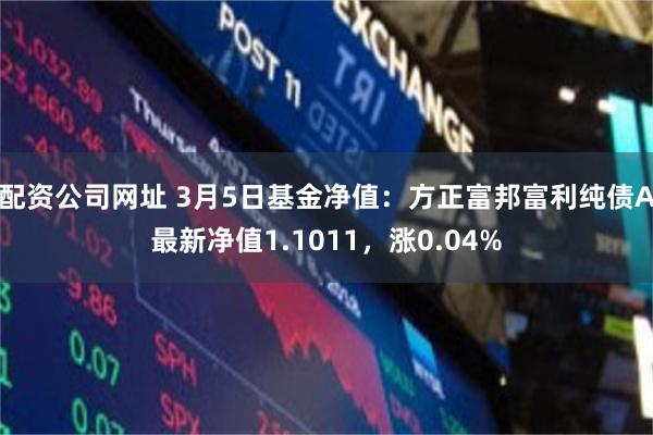 配资公司网址 3月5日基金净值：方正富邦富利纯债A最新净值1.1011，涨0.04%