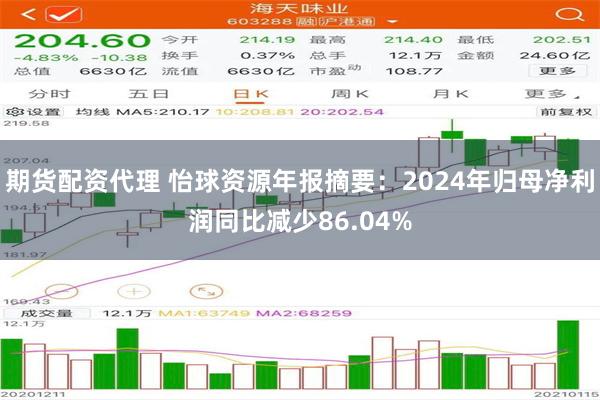 期货配资代理 怡球资源年报摘要：2024年归母净利润同比减少86.04%