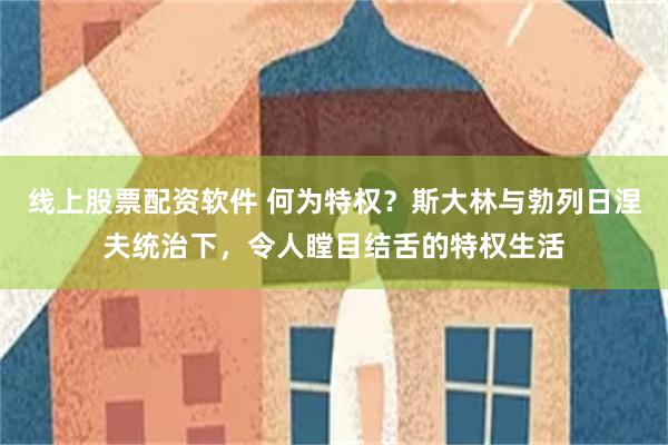 线上股票配资软件 何为特权？斯大林与勃列日涅夫统治下，令人瞠目结舌的特权生活