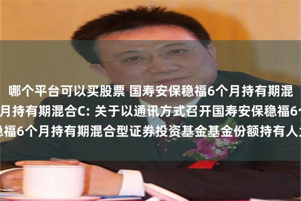 哪个平台可以买股票 国寿安保稳福6个月持有期混合A,国寿安保稳福6个月持有期混合C: 关于以通讯方式召开国寿安保稳福6个月持有期混合型证券投资基金基金份额持有人大会的第二次提示性公告