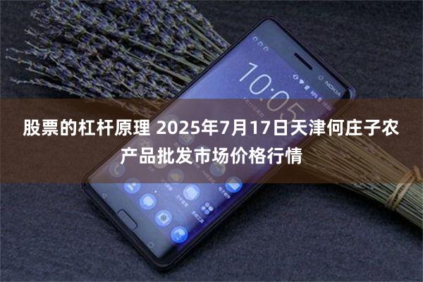 股票的杠杆原理 2025年7月17日天津何庄子农产品批发市场价格行情