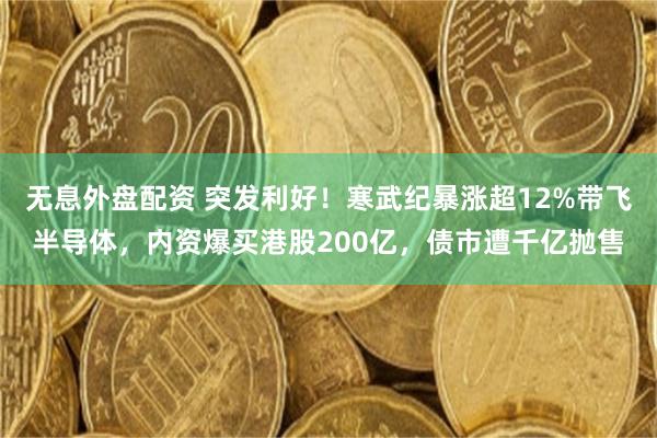 无息外盘配资 突发利好！寒武纪暴涨超12%带飞半导体，内资爆买港股200亿，债市遭千亿抛售