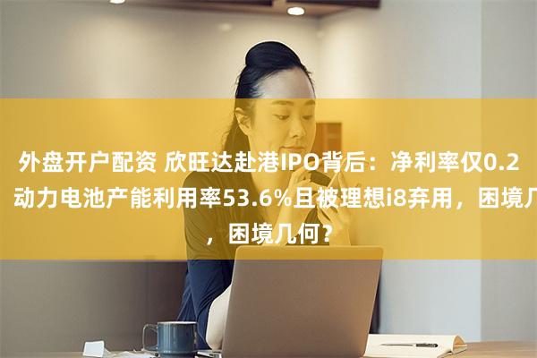 外盘开户配资 欣旺达赴港IPO背后：净利率仅0.24%，动力电池产能利用率53.6%且被理想i8弃用，困境几何？